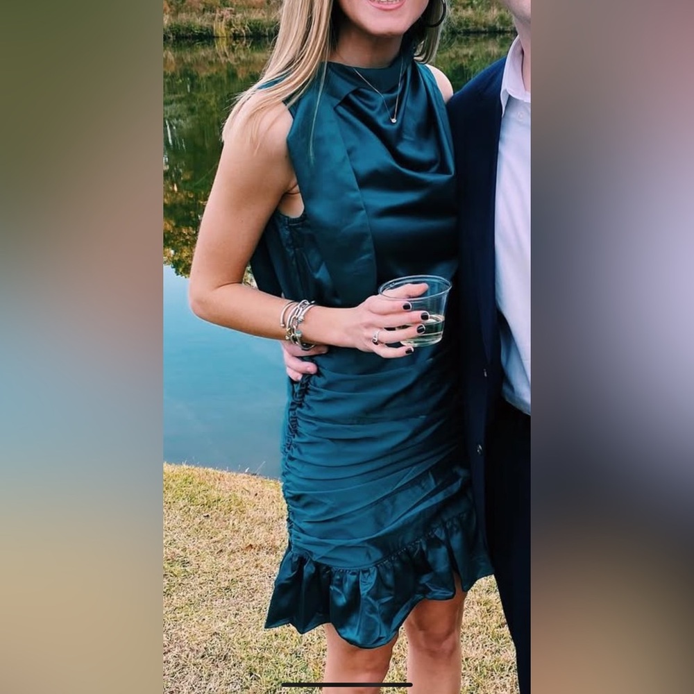 Teal Sleeveless cocktail dress